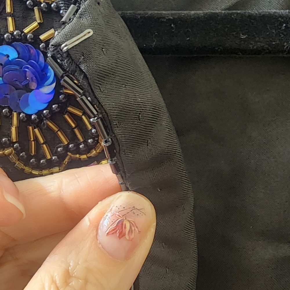 Scala Multicolor Sequin Jacket, Size Medium Petit… - image 5